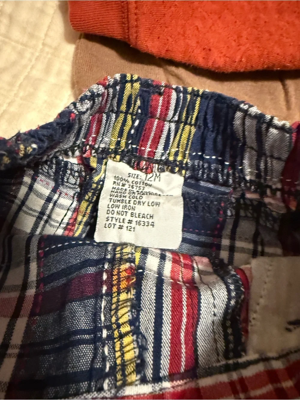 Lot of 6 piece baby clothes 12 months various brands in good condition